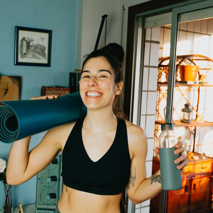 Interior of a professional gym with weight training equipment and mirrors